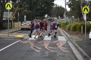 Crossing art to spread the road safety message
