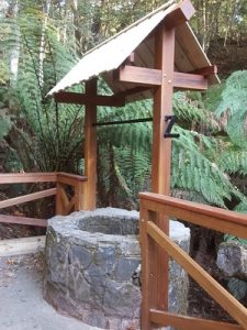 Make a wish at the restored Emerald Wishing Well