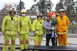 Brave Elliot gets reunited with CFA rescuers