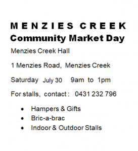 Snippets: Menzies Creek Community Market Day