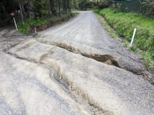 Council fills trenches formed on Alexander Road, Cockatoo