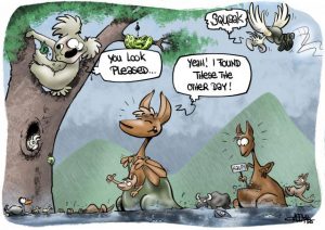 CARTOON: looking pleased