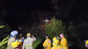 Cliff rescue brings together emergency service crews