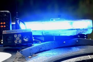 Police respond to car blocking street in Upwey