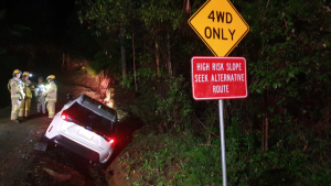 Drivers redirected from dangerousroad in the hills