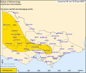Heavy rainfall and damaging winds expected throughout the Dandenong Ranges