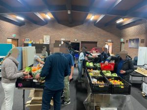 Students lending a hand for service week