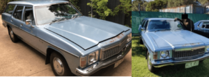 Classic 1970s Holden Kingswood located burnt out in Menzies Creek