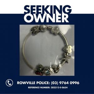 Bracelet found near Karoo Reserve Playground in Rowville