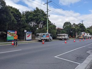 Tecoma retaining wall work continues