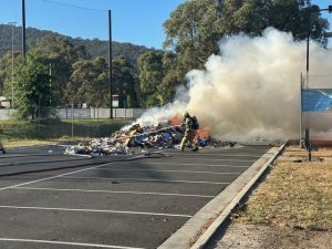 Quick action after recycling plant fire