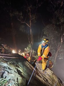 Rope rescue in slippery conditions