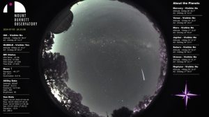 Mt Burnett captures the moment a bright object crosses the night sky