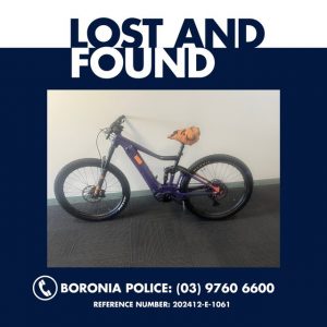 Bike found, Boronia Police seek owner