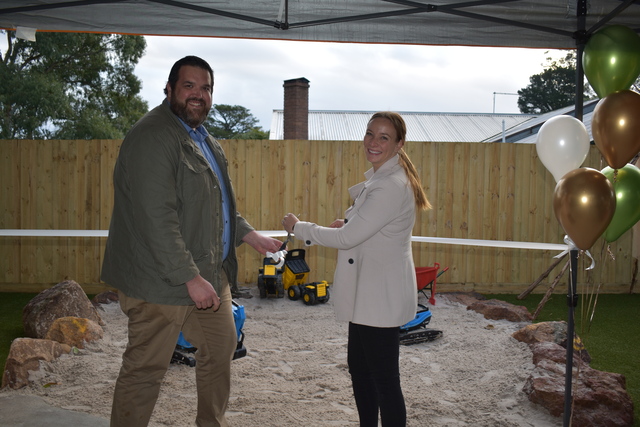 Community-funded sandpit opens at Gembrook Preschool