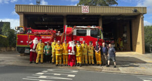 Santa rolling through Belgrave on 21 Dec